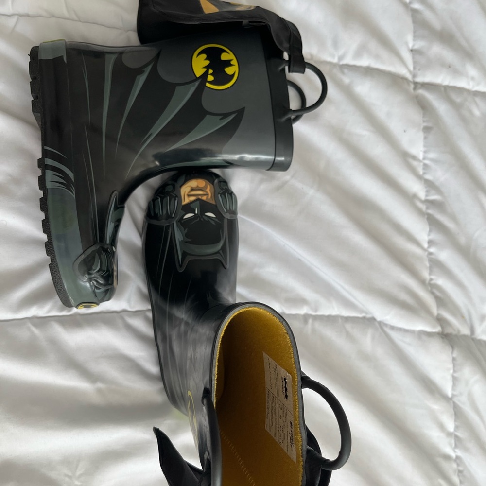 Western Chief Black Batman Kids Rain Boots